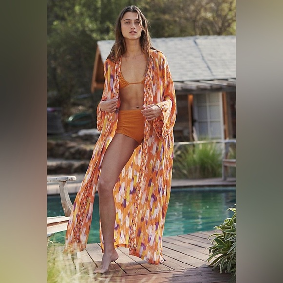 Free‎ People, Static Stripe Maxi Kimono one size - Picture 3 of 15